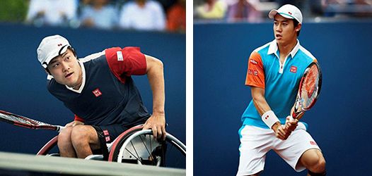 国枝慎吾選手、錦織圭選手着用モデル(写真:ユニクロ) 国枝慎吾選手、錦織圭選手着用モデル(写真:ユニクロ)