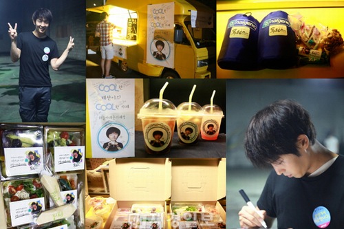 イ・ジュンギのファンが、120人分という太っ腹な食事を準備した。