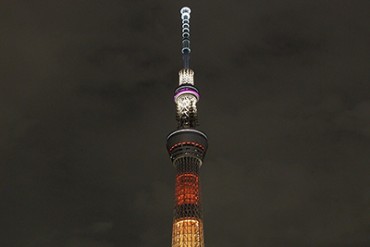 東京スカイツリーに、地元小学生がデザインした特別ライティングが点灯！