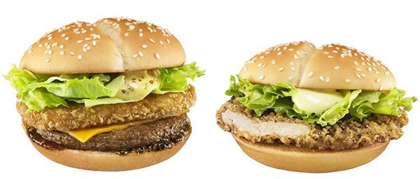 マックペッパービーフ（左）とマックペッパーチキン（右）（画像：日本マクドナルド）