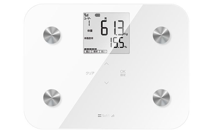 スマート体組成計 SoftBank 301SI（セイコーインスツル製）（画像：ソフトバンクモバイル）