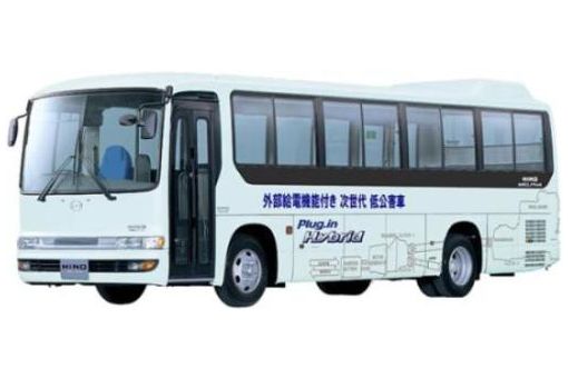 日野メルファ　プラグインハイブリッドバス（画像：日野自動車）