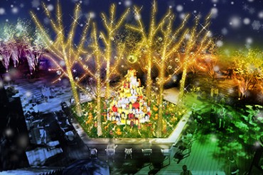東急プラザ 表参道原宿のXmasイルミネーションのテーマは「Gift～森からの贈り物～」