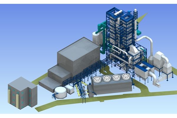循環流動層ボイラ概要図（画像：JFEエンジニアリング）