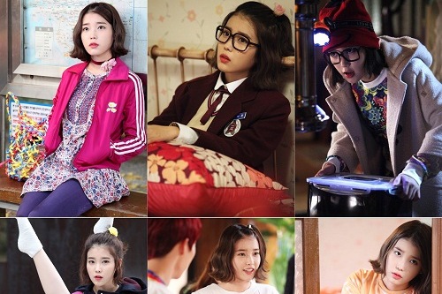 水木ドラマ『綺麗な男』で毎週ブラウン管を圧倒するような新感覚ファッションを見せているIU。写真＝グループエイト