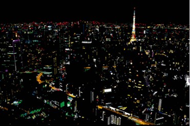 文房具のシールだけで作られた東京の灯り - valveat 81で大村雪乃の“イルミネーション”を披露