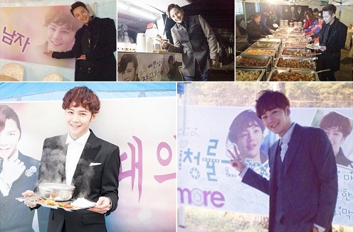 チャン・グンソクの多国籍ファンが、“ケータリング・リレー”の差し入れでKBSドラマ『綺麗な男』の撮影現場を温かく応援している。写真=ツリージェイカンパニー