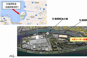 滋賀県、京セラ、京セラTCLソーラーが設置する太陽光発電設備の設置場所を示す図（京セラのプレスリリースより）