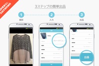 「LINE MALL」での出品手順を示す図