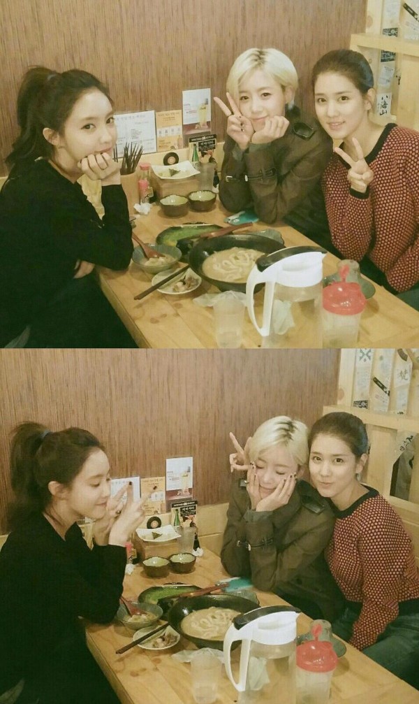 ガールズグループ「T-ARA」のヒョミンが楽しい会食の様子を自身のツイッターで公開した。写真＝ヒョミンのツイッターより