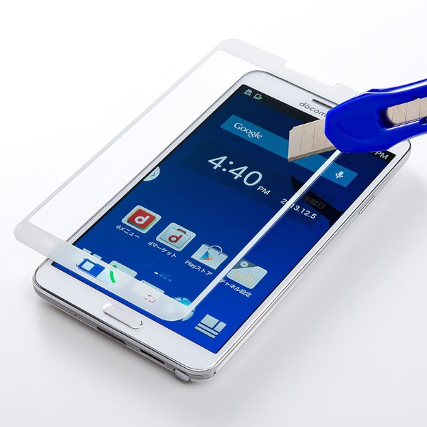 サンワサプライが発売したGalaxy Note 3用の強化ガラス製の画面保護フィルム「200-LCD016シリーズ」