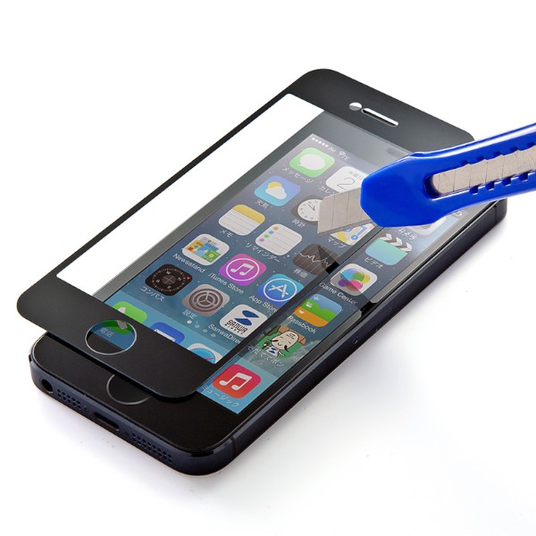 サンワサプライが発売したiPhone 5/ 5s / 5c用の強化ガラス製の画面保護フィルム「200-LCD019シリーズ」