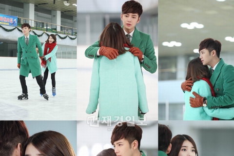 チャン・グンソク＆IUのロマンチックな“アイスハグ”シーンが公開された。写真＝グループエイト