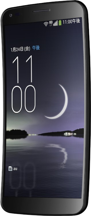 auの春モデルのスマートフォン「G Flex」(LG Electronics Inc.)