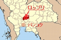 シャープがタイで建設を受注した大規模太陽光発電所「SSP solar farm」の建設予定地を示す図。