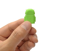 グーグルのAndroidのイメージキャラクター「ドロイド君」をモチーフにした「USB OTG （USB On-The-Go）アダプター」