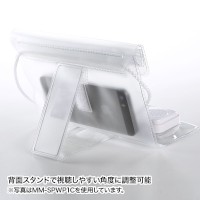 スマートフォンやタブレットをケースに収納して使う防水スピーカー「MM-SPWP1シリーズ」