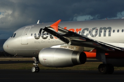 ジェットスターのエアバスA320型機。