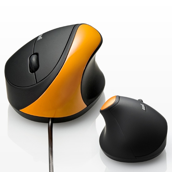 手首や肩への負担を軽減したエルゴノミクスマウス「エルゴ ミニマウス　400-MA057シリーズ」