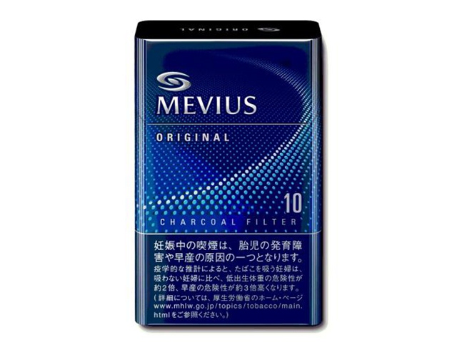 世界3位のたばこメーカー「JT」(世界シェア15%)を代表するブランド「メビウス」。昨年、マイルドセブンが名称変更して生まれた商品で、JTの国内販売の半数を占めるという。なお、世界シェア1位のメーカーは米フィリップモリス社(同26%)。2位は英ブリティッシュ・アメリカン・タバコ(同19%)。 世界3位のたばこメーカー「JT」(世界シェア15%)を代表するブランド「メビウス」。昨年、マイルドセブンが名称変更して生まれた商品で、JTの国内販売の半数を占めるという。なお、世界シェア1位のメーカーは米フィリップモリス社(同26%)。2位は英ブリティッシュ・アメリカン・タバコ(同19%)。