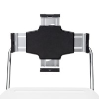 iPadなどのタブレットを机上に取り付けられるサンワサプライのカート製品