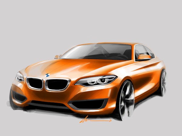 ニューBMW 2 シリーズ クーペのデザインスケッチ