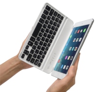 日本トラストテクノロジー(JTT)の「iPad mini&mini Retina 用 光るワイヤレス キーボード Bookey Light ホワイト」 日本トラストテクノロジー(JTT)の「iPad mini&mini Retina 用 光るワイヤレス キーボード Bookey Light ホワイト」