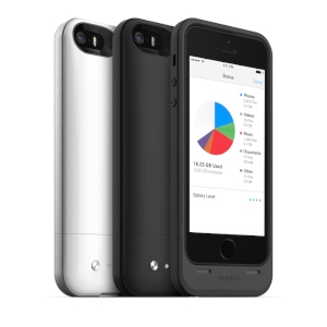 iPhone 5s / 5向けのストレージ内蔵バッテリーケース「mophie space pack ストレージ内蔵バッテリーケース for iPhone 5s/5」