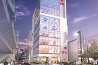 吉池と三井不動産が公開した御徒町吉池本店ビルのイメージ図