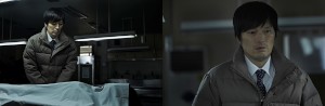 映画『さまよう刃』で冷たい遺体となった娘に初めて向き合った父サンヒョンの様子
（写真提供：CJエンターテイメント）