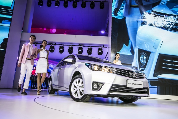 トヨタが北京モーターショーに出展した新型カローラ