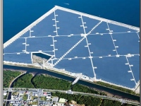 大分ソーラーパワーの概観。年間予想発電電力量は一般家庭約3万世帯分に相当する8700万kWhだ。