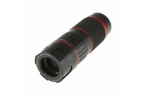 上海問屋が5月2日に発売したiPhone 5S/5用の6～18倍率可変対応カメラズームレンズ。