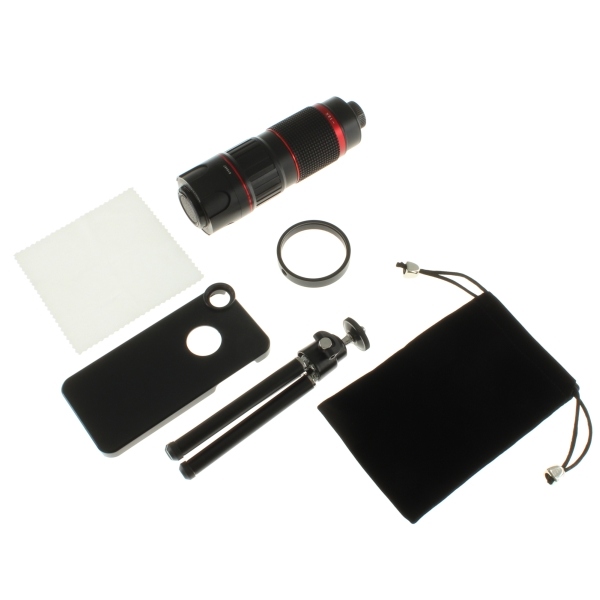 上海問屋が5月2日に発売したiPhone 5S/5用の6～18倍率可変対応カメラズームレンズ。