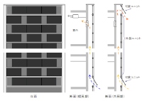 三井住友建設が開発した建材一体型太陽光発電システムの構成を示す図 三井住友建設が開発した建材一体型太陽光発電システムの構成を示す図