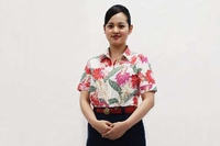 新しい「かりゆしウェア」（客室乗務員） 