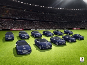 アウディジャパンのサッカー日本代表を応援する限定車「Audi × SAMURAI BLUE 11 Limited Edition」
