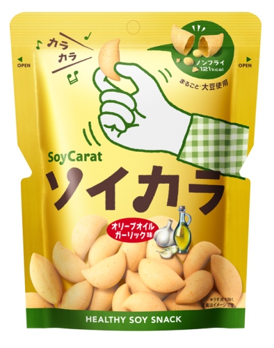 ヘルシー大豆スナック「ソイカラ」の新CMに熱血サッカー解説者のセルジオ越後が登場する。