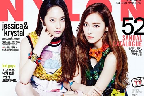 少女時代ジェシカとf(x)クリスタルのグラビアが、ファッションマガジン「NYLON」の韓国版とアメリカ版に同時掲載される。写真＝SMエンターテインメント