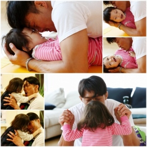 秋山成勲と娘のサランちゃんが“キスホリック”に陥った。 秋山成勲と娘のサランちゃんが“キスホリック”に陥った。