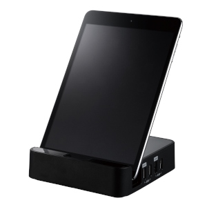 タブレット端末のスタンドにもなる4ポートUSB給電機能付OAタップ「PPS-UTAP4」 タブレット端末のスタンドにもなる4ポートUSB給電機能付OAタップ「PPS-UTAP4」