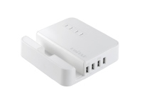 タブレット端末のスタンドにもなる4ポートUSB給電機能付OAタップ「PPS-UTAP4」 タブレット端末のスタンドにもなる4ポートUSB給電機能付OAタップ「PPS-UTAP4」