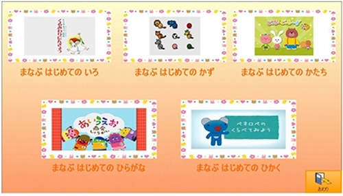 京都大学の鈴木真知子教授が株式会社クレアクトと共同で開発した重度の身体障害児が自ら操作できる学習支援システムのコンテンツ