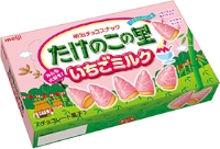明治が6月24日に新発売する「たけのこの里 いちごミルク」 明治が6月24日に新発売する「たけのこの里 いちごミルク」