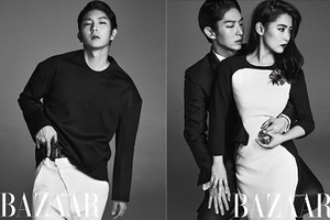 “100年の時を超えて来たカップル”イ・ジュンギ＆ナム・サンミの強烈なカップルグラビアが公開され話題だ。写真=BAZAAR