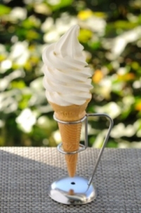 昭和の懐かしい味を現代風にアレンジしたホテルオリジナルのソフトクリーム