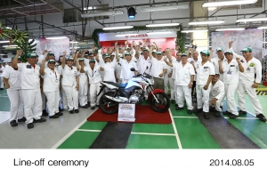 ホンダのブラジル生産販売子会社モトホンダ・ダ・アマゾニア・リミターダ（HDA）が二輪車累計生産台数2,000万台を達成した。写真は記念式典の様子（写真提供：ホンダ）