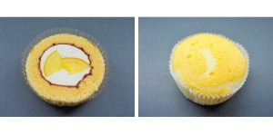 ローソンが新発売する、「プレミアム　塩とレモンのロールケーキ」と「塩とレモンの蒸しケーキ」