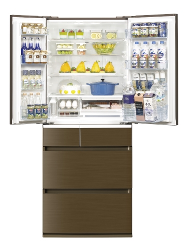 パナソニックは、機器類を上部に搭載する「トップユニット」方式の6ドア冷蔵庫9機種を9月から順次発売する。