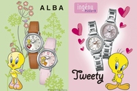 セイコーネクステージは、「アルバ」と「アルバアンジェーヌ」から、人気キャラクター「トゥイーティー」とのコラボレーションウォッチ4種類を10月10日に発売する。TM & © Warner Bros. Entertainment Inc.